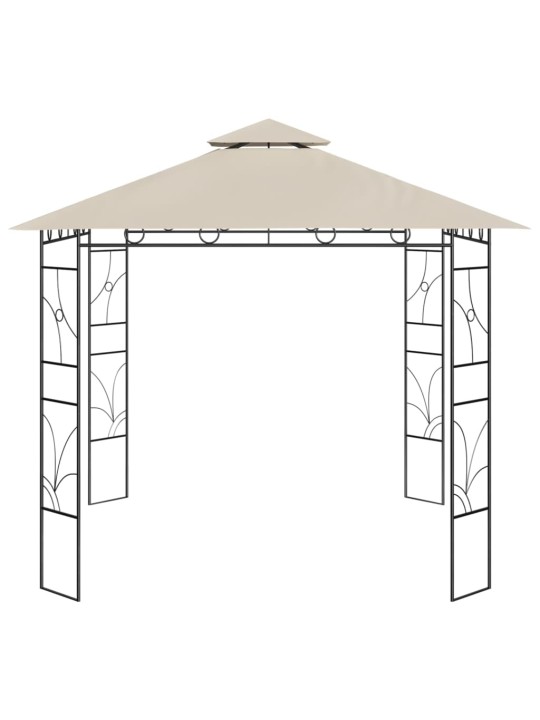 Dārza nojume, 3x3x2,7 m, krēmkrāsas, 160 g/m²