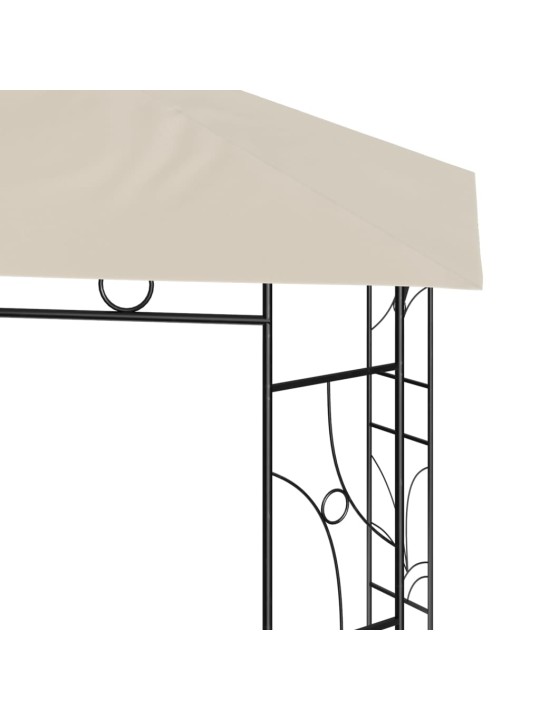 Dārza nojume, 3x3x2,7 m, krēmkrāsas, 160 g/m²
