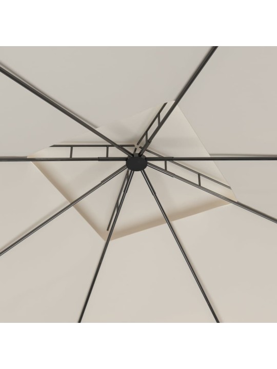 Dārza nojume, 3x3x2,7 m, krēmkrāsas, 160 g/m²