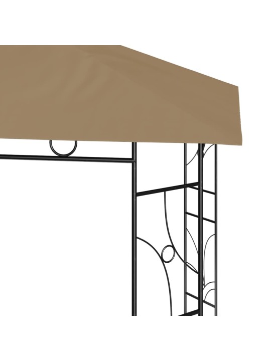 Dārza nojume, 3x3x2,7 m, pelēkbrūna, 160 g/m²