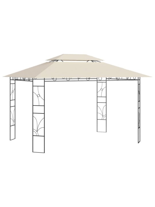 Dārza nojume, 4x3x2,7 m, krēmkrāsas, 160 g/m²