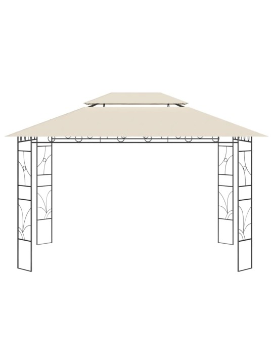 Dārza nojume, 4x3x2,7 m, krēmkrāsas, 160 g/m²