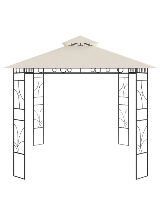 Dārza nojume, 4x3x2,7 m, krēmkrāsas, 160 g/m²