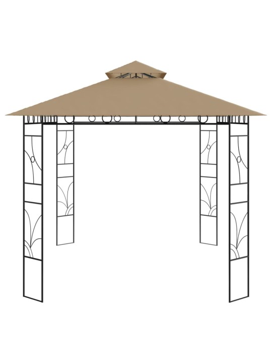 Dārza nojume, 4x3x2,7 m, pelēkbrūna, 160 g/m²