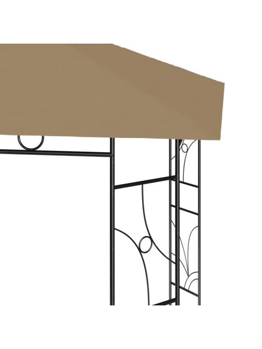 Dārza nojume, 4x3x2,7 m, pelēkbrūna, 160 g/m²