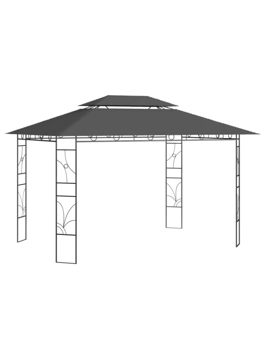 Dārza nojume, 4x3x2,7 m, antracītpelēka, 160 g/m²