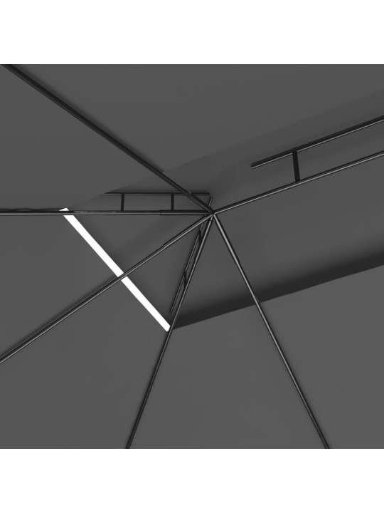 Dārza nojume, 4x3x2,7 m, antracītpelēka, 160 g/m²