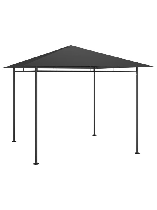 Dārza nojume, 3x3x2,7 m, antracītpelēka, 180 g/m²