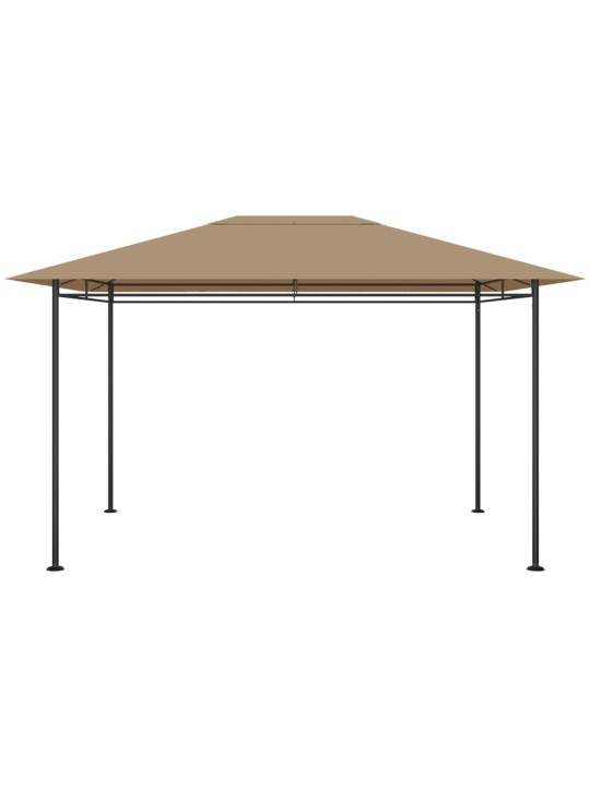 Dārza nojume, 384x281x270 cm, pelēkbrūna, 180 g/m²