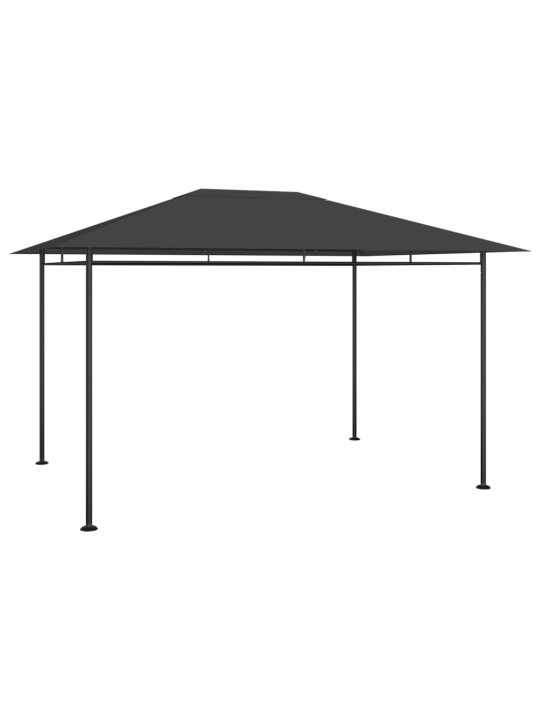 Dārza nojume, 384x281x270 cm, antracītpelēka, 180 g/m²