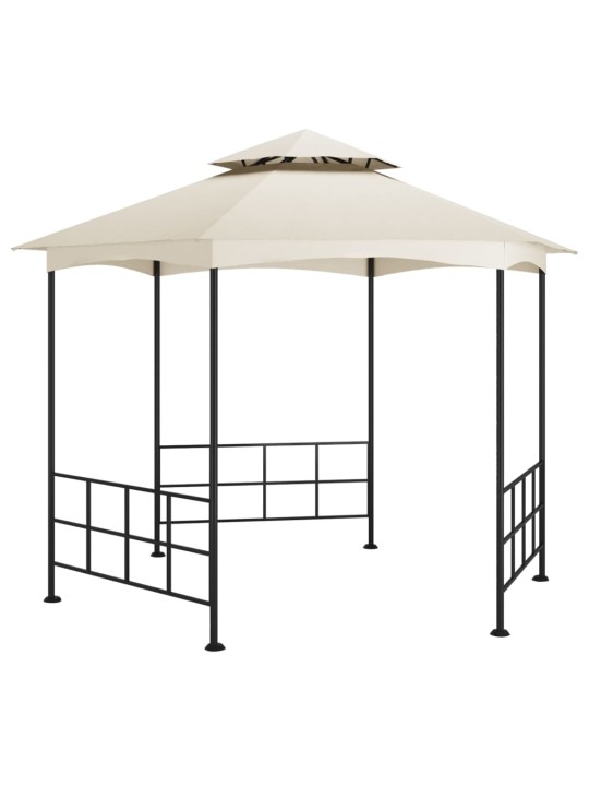 Dārza nojume ar sienām, 3,1x2,7 m, krēmkrāsa