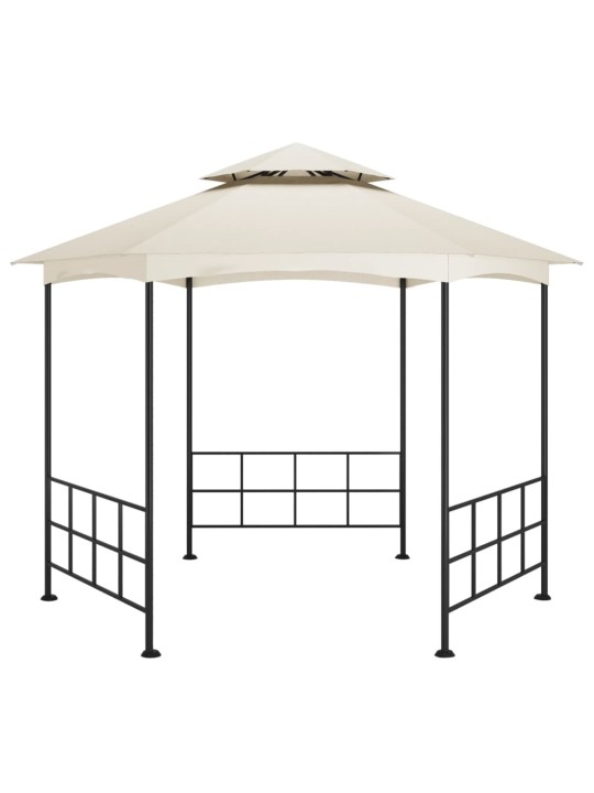 Dārza nojume ar sienām, 3,1x2,7 m, krēmkrāsa