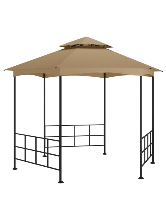 Dārza nojume ar sienām, 3,1x2,7 m, pelēkbrūna
