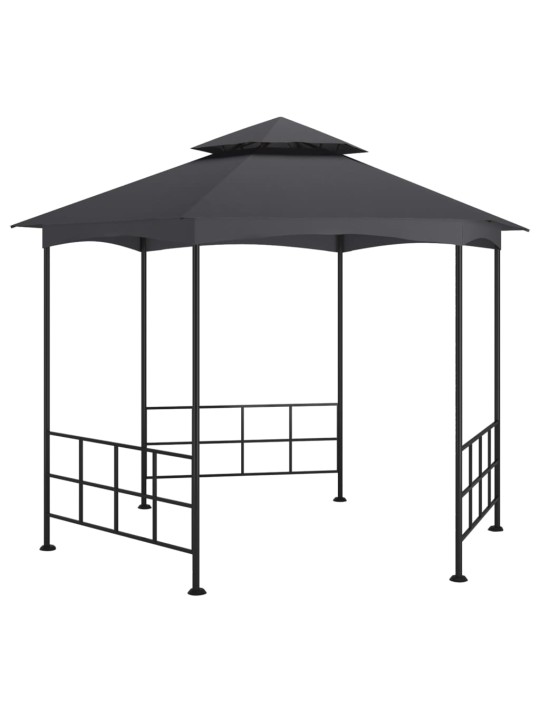 Dārza nojume ar sienām, 3,1x2,7 m, antracītpelēka