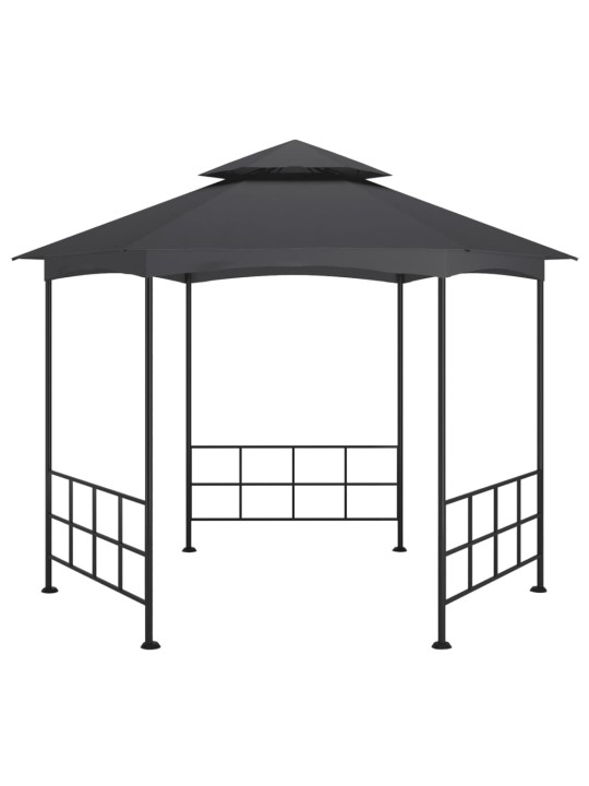 Dārza nojume ar sienām, 3,1x2,7 m, antracītpelēka