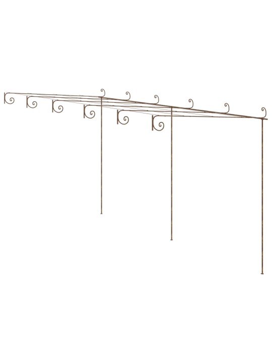 Dārza paviljons, 6x3x2,5 m, antīki brūna dzelzs