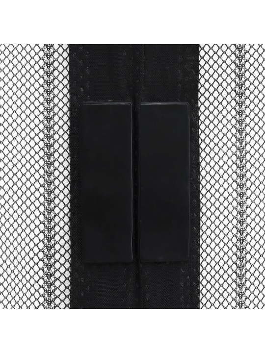 Durvju moskītu tīkli, 2 gab., ar magnētiem, 200x80 cm, melni
