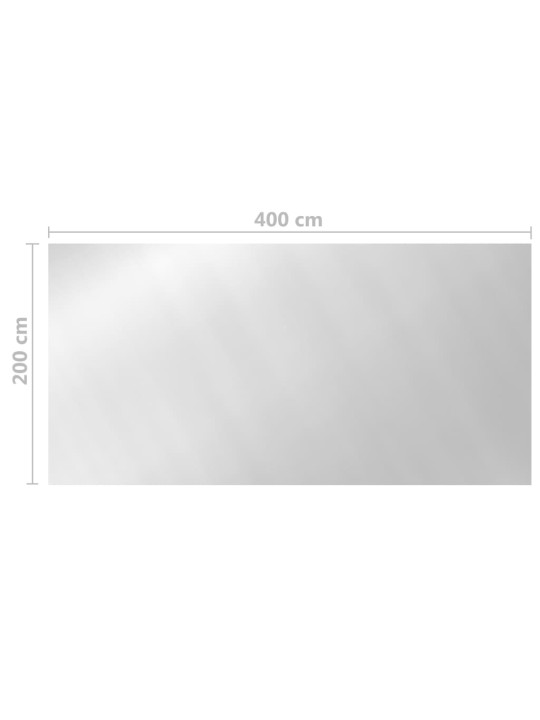 Baseina pārklājs, 400x200 cm, pe, sudrabkrāsas