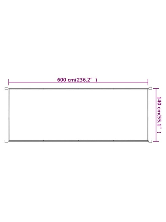 Vertikāla markīze, zila, 140x600 cm, oksfordas audums