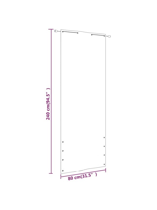Balkona aizslietnis, 80x240 cm, zils oksforda audums