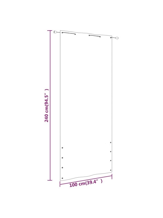 Balkona aizslietnis, 100x240 cm, zils oksforda audums