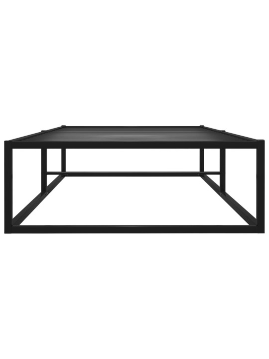 Gultas rāmis, melns metāls, 100x200 cm