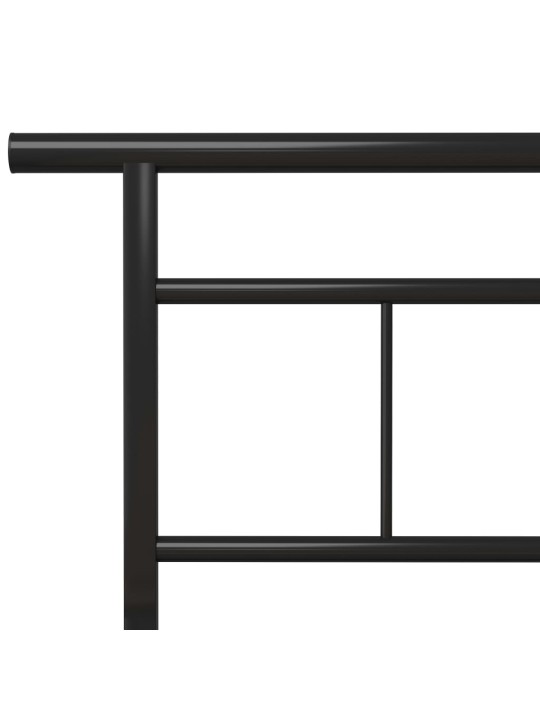 Gultas rāmis, melns metāls, 100x200 cm