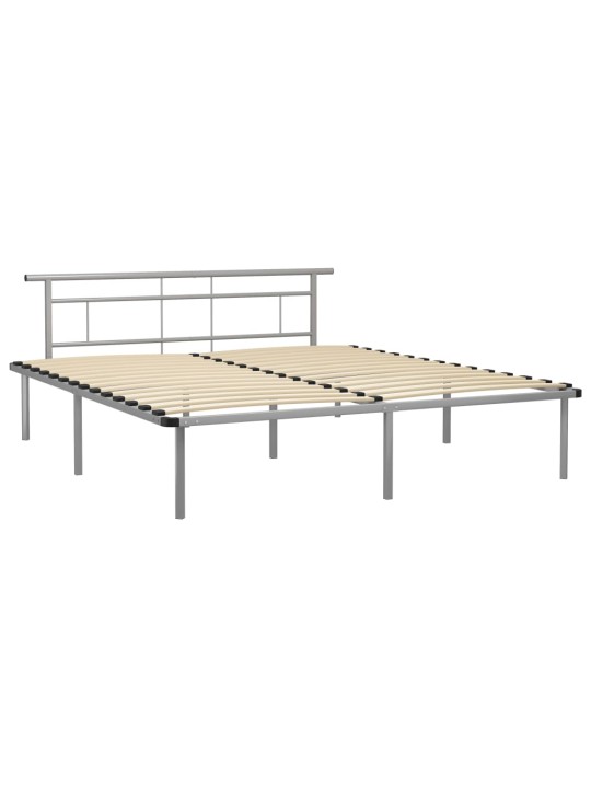 Gultas rāmis, pelēks metāls, 180x200 cm