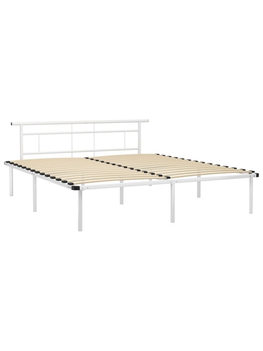 Gultas rāmis, balts metāls, 200x200 cm