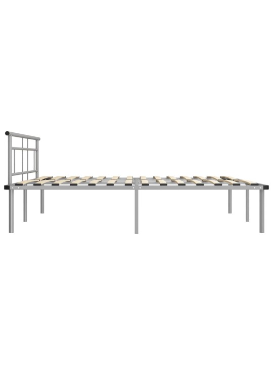 Gultas rāmis, pelēks metāls, 200x200 cm