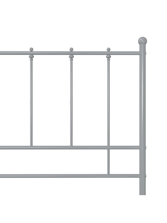 Gultas rāmis, pelēks metāls, 90x200 cm