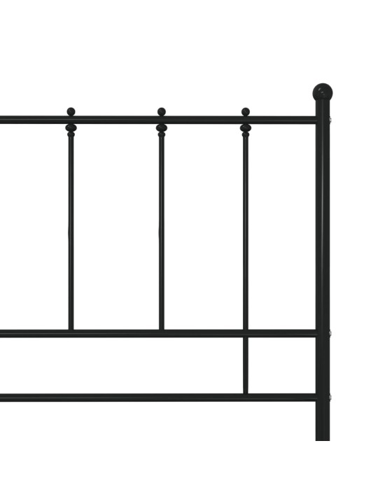 Gultas rāmis, melns metāls, 100x200 cm