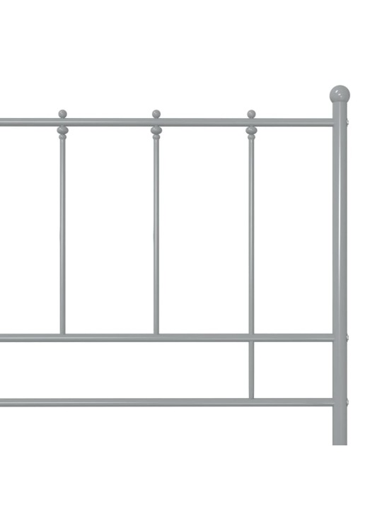 Gultas rāmis, pelēks metāls, 120x200 cm