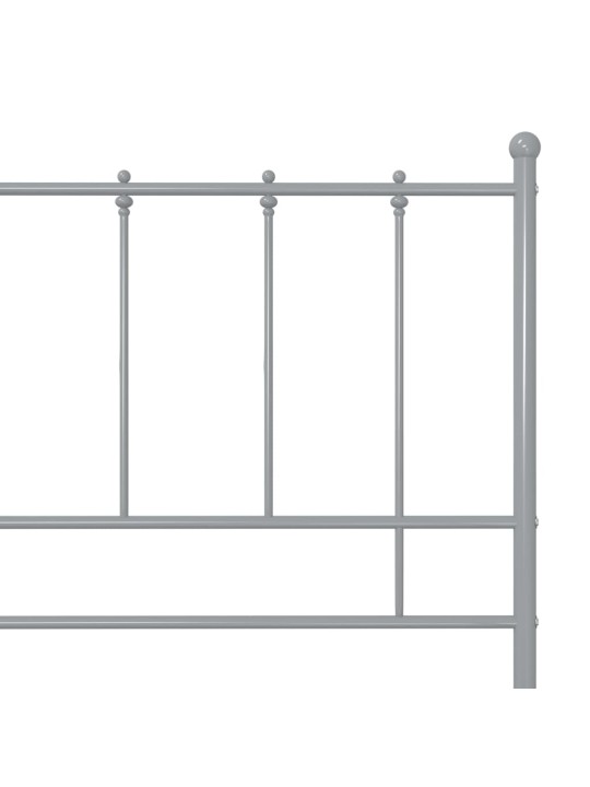 Gultas rāmis, pelēks metāls, 140x200 cm