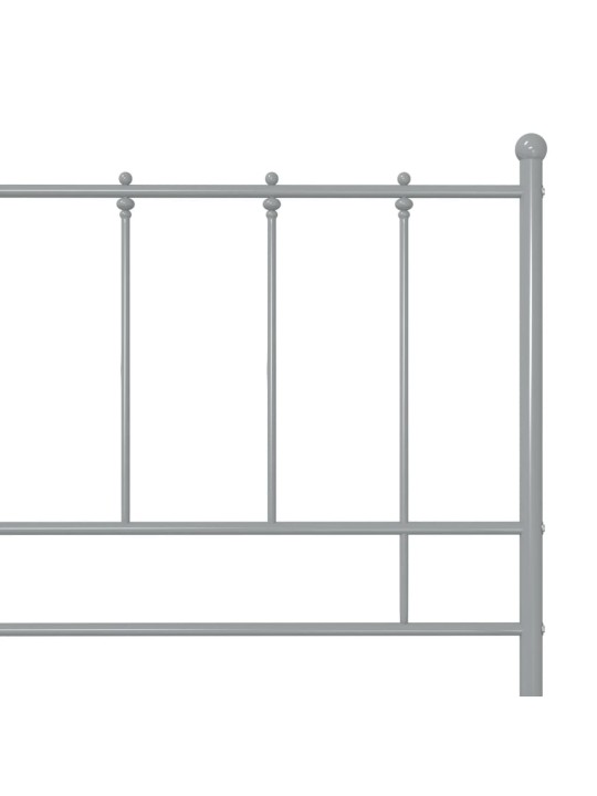 Gultas rāmis, pelēks metāls, 200x200 cm
