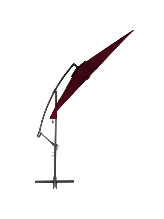 Dārza saulessargs ar alumīnija kātu, 300 cm, bordo sarkans