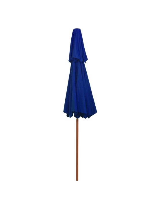 Saulessargs ar dubultu jumtu, zils, 270 cm, koka kāts