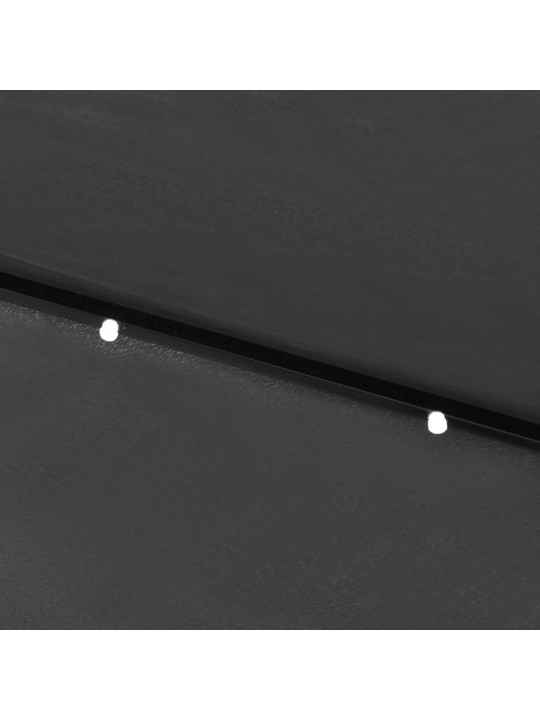 Saulessargs ar led un tērauda kātu, 2x3 m, antracītpelēks