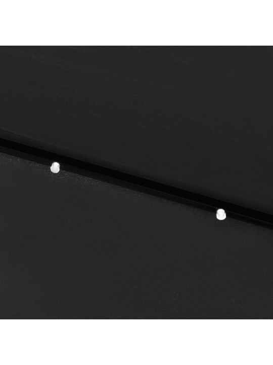 Saulessargs ar led un tērauda kātu, 2x3 m, melns