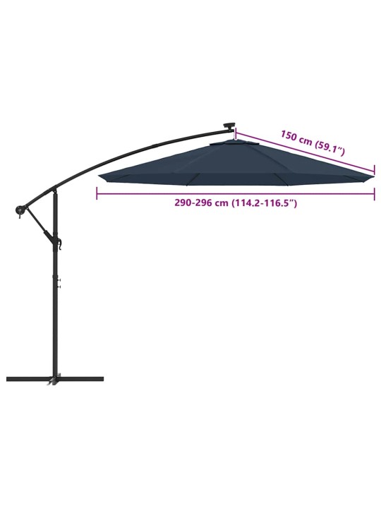 Saulessarga rezerves audums, zils, 300 cm