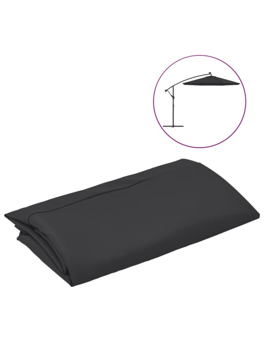 Saulessarga rezerves audums, melns, 350 cm