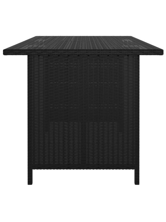 Dārza galds, 110x70x65 cm, melna pe rotangpalma