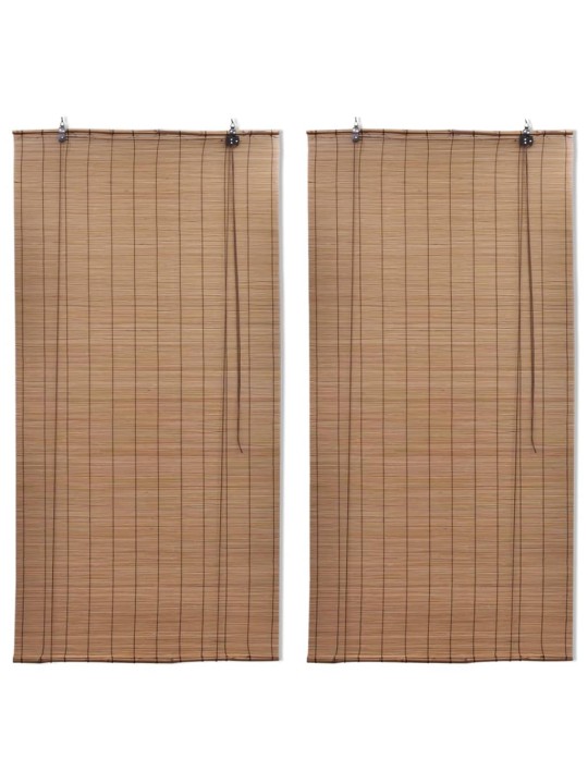 Ruļļu žalūzijas, 2 gab., brūns bambuss, 120 x 220 cm