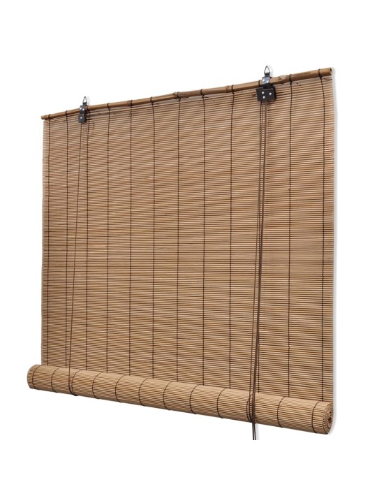 Ruļļu žalūzijas, 2 gab., brūns bambuss, 150x220 cm