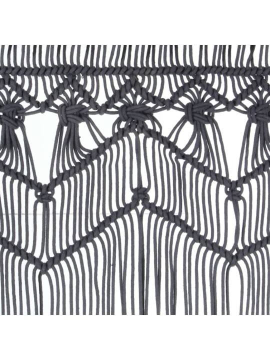 Aizkars mezglošanas tehnikā, 140x240 cm, pelēka kokvilna