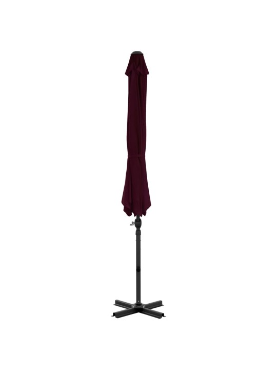 Dārza saulessargs ar alumīnija kātu, sarkans, 300 cm