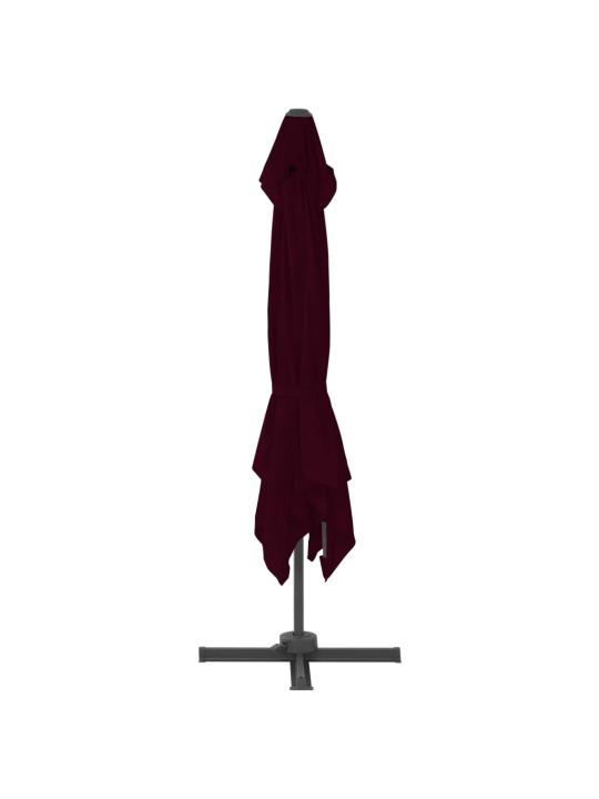 Dārza saulessargs ar alumīnija kātu, 300x300 cm, bordo sarkans