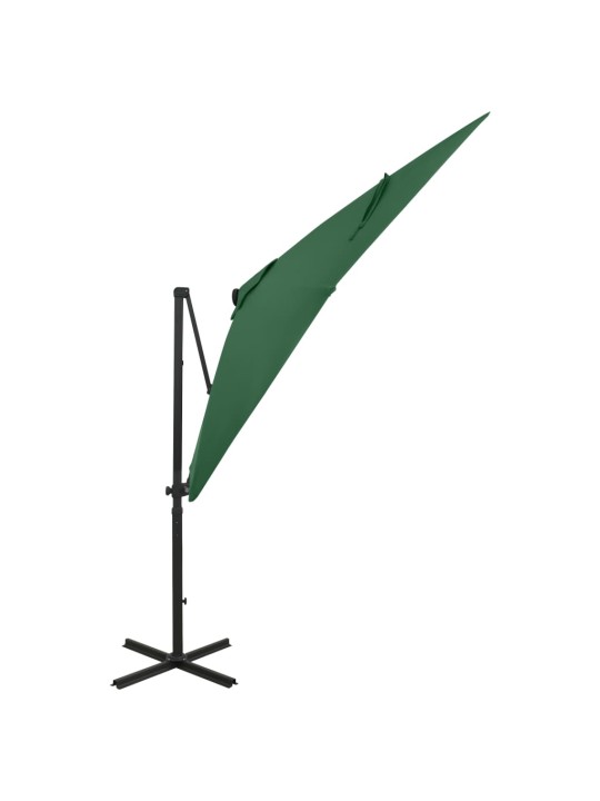 Saulessargs ar kātu un led gaismām, 250 cm, zaļš