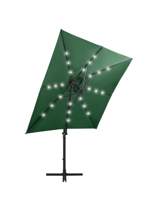 Saulessargs ar kātu un led gaismām, 250 cm, zaļš