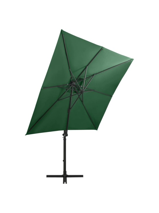 Saulessargs ar kātu un led gaismām, 250 cm, zaļš